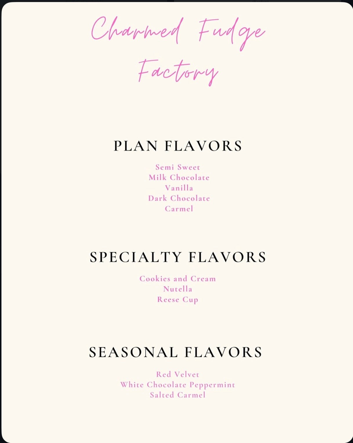Menu Items